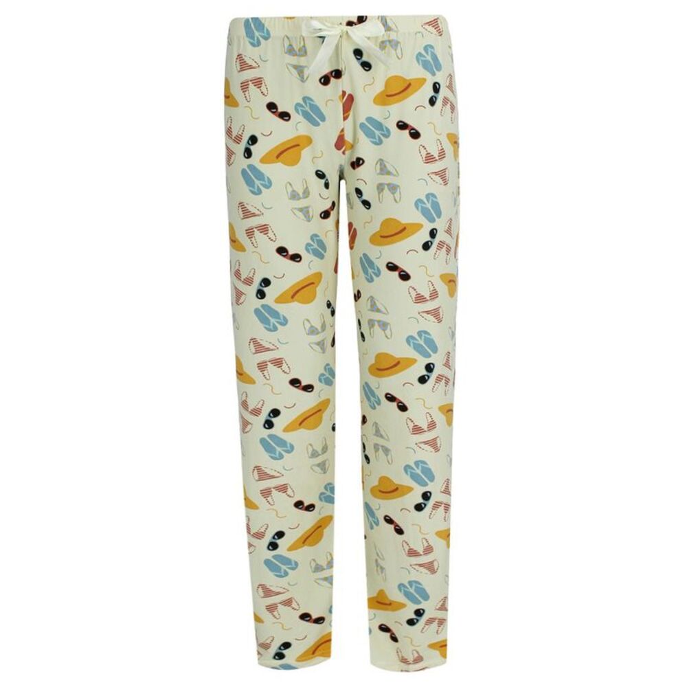 Roll Outta Bed Women's Vacation Polysuede Open Bottom Pajama Pants